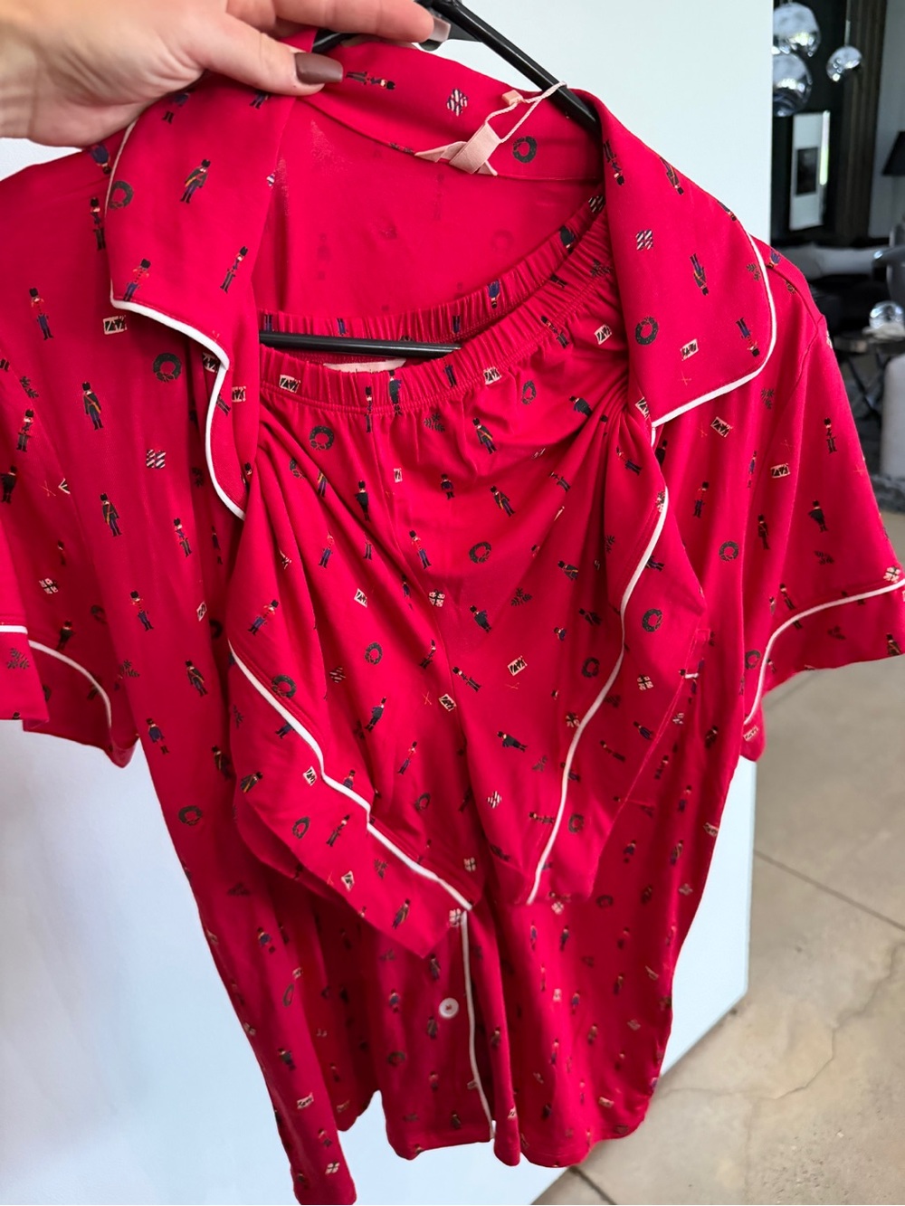 Eberjey Gisele Printed Holiday Pajama Set | NWT | Small | Nutcracker Print